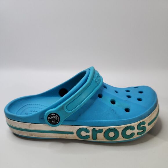 Crocs Men's Women's Bayaband Clog Slip On Size M4 W6 Digital Aqua White - Picture 5 of 15